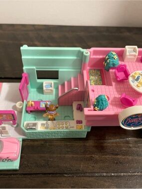 🍔 Vintage 90s Bluebird Polly Pocket Drive-in Burger Restaurant ✨